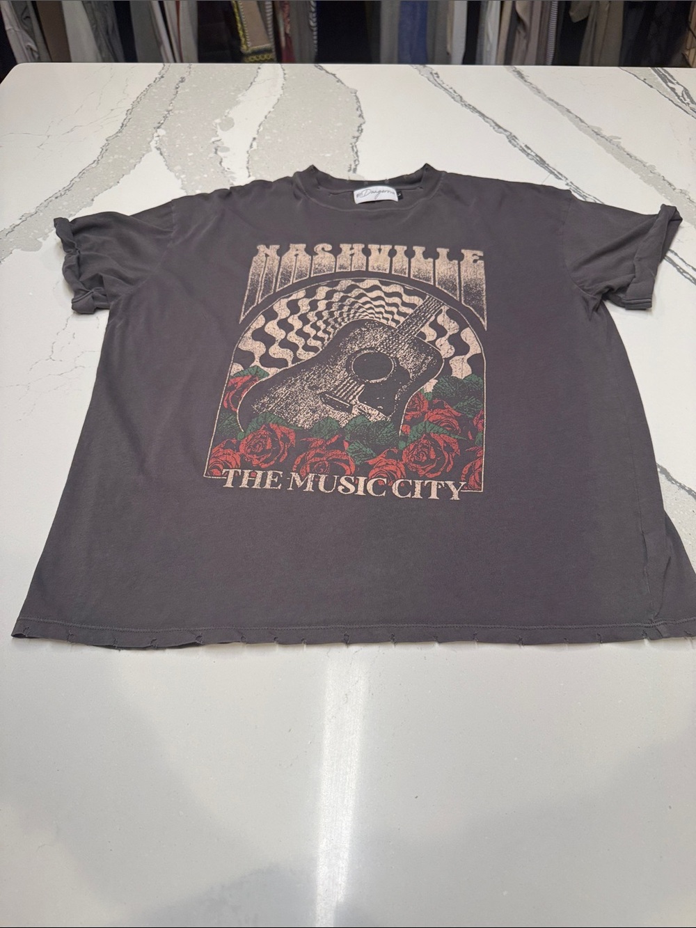 Nashville 'The Music City' Graphic Tee - Charcoal